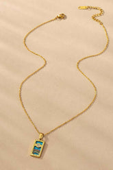 Waterproof Tarot Card Natural Stone Necklace, Necklaces, $ 25.00, A Moment Of Now™